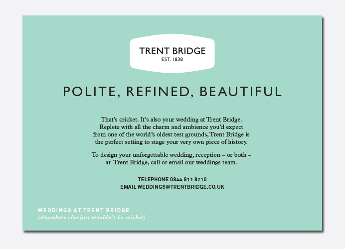 Trent Bridge: branding, marketing and signage